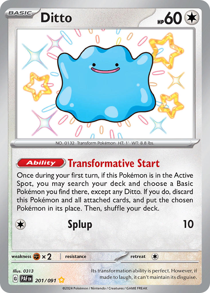 Pokemon TCG Ditto 201/091 - Paldean Fates