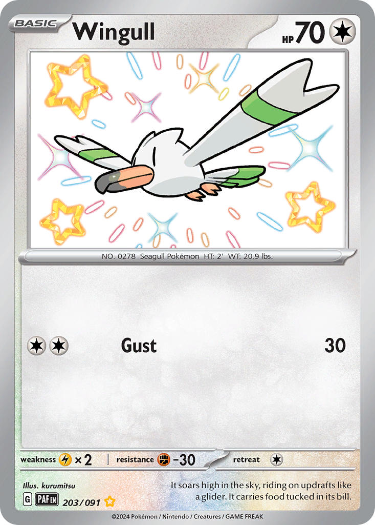 Pokemon TCG Wingull 203/091 - Paldean Fates