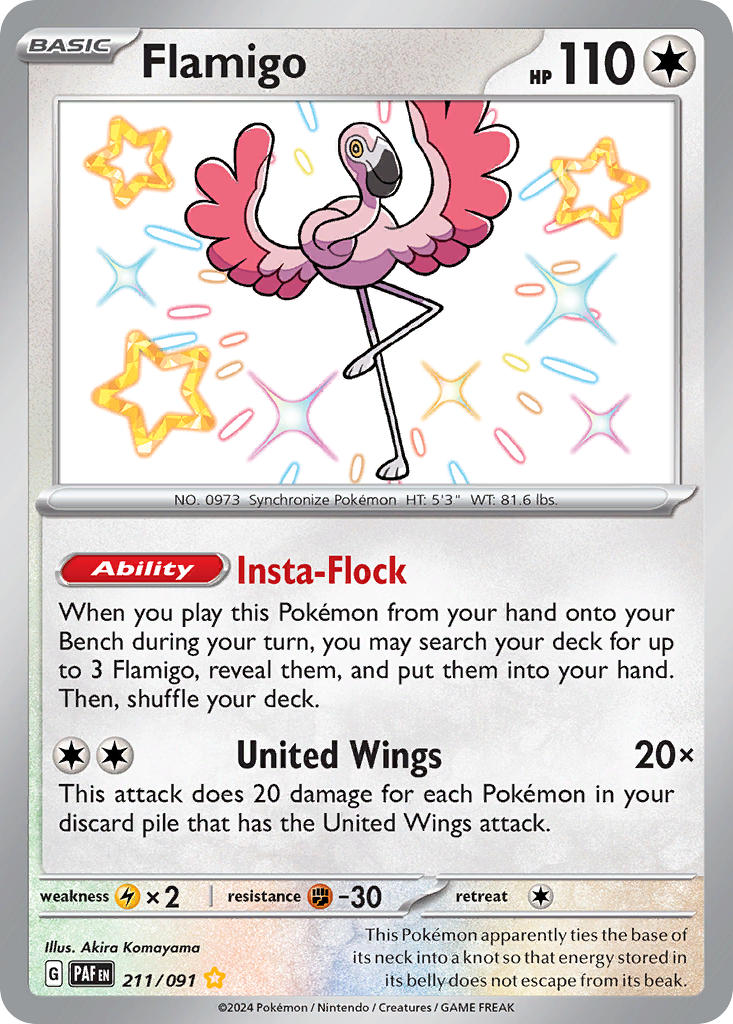 Pokemon TCG Flamigo 211/091 - Paldean Fates