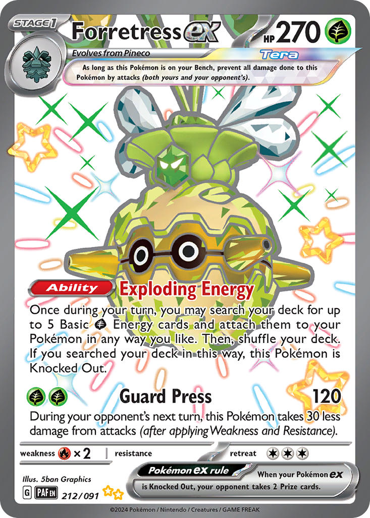 Pokemon TCG Forretress ex 212/091 - Paldean Fates