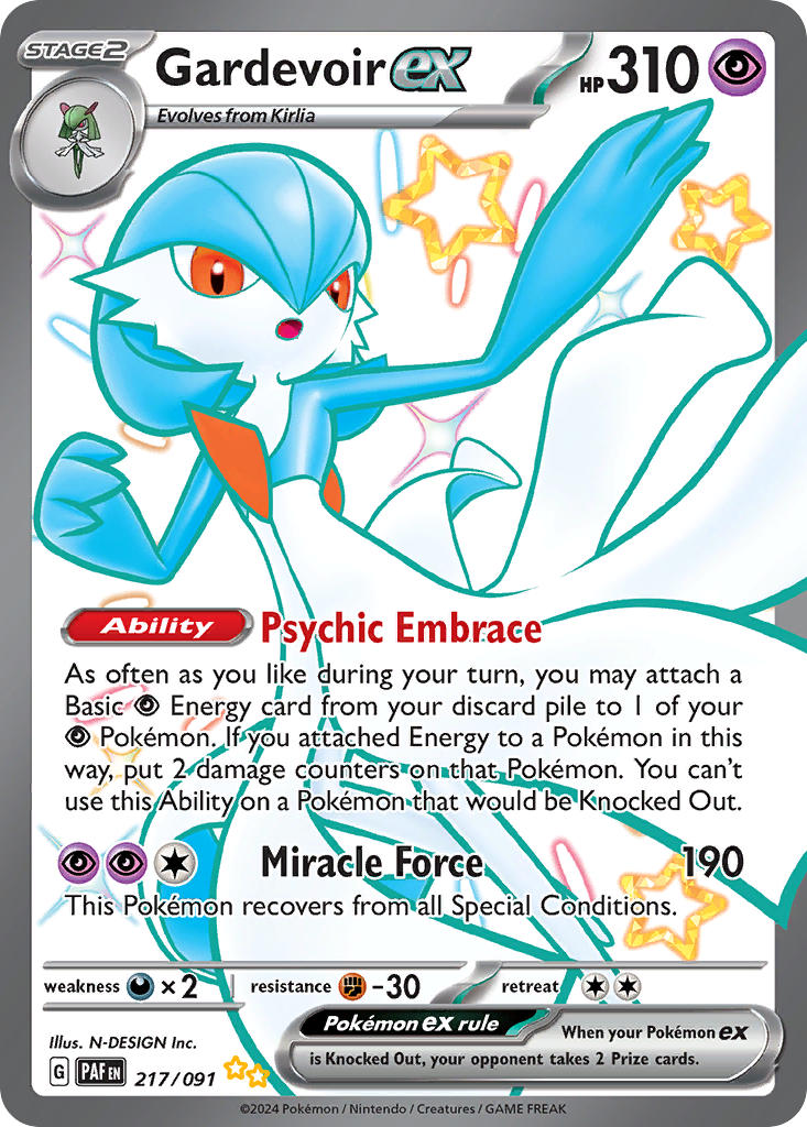 Pokemon TCG Gardevoir ex 217/091 - Paldean Fates