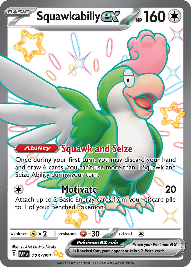 Pokemon TCG Squawkabilly ex 223/091 - Paldean Fates