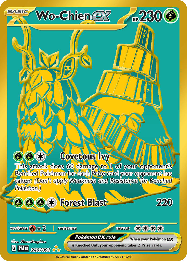 Pokemon TCG Wo-Chien ex 240/091 - Paldean Fates