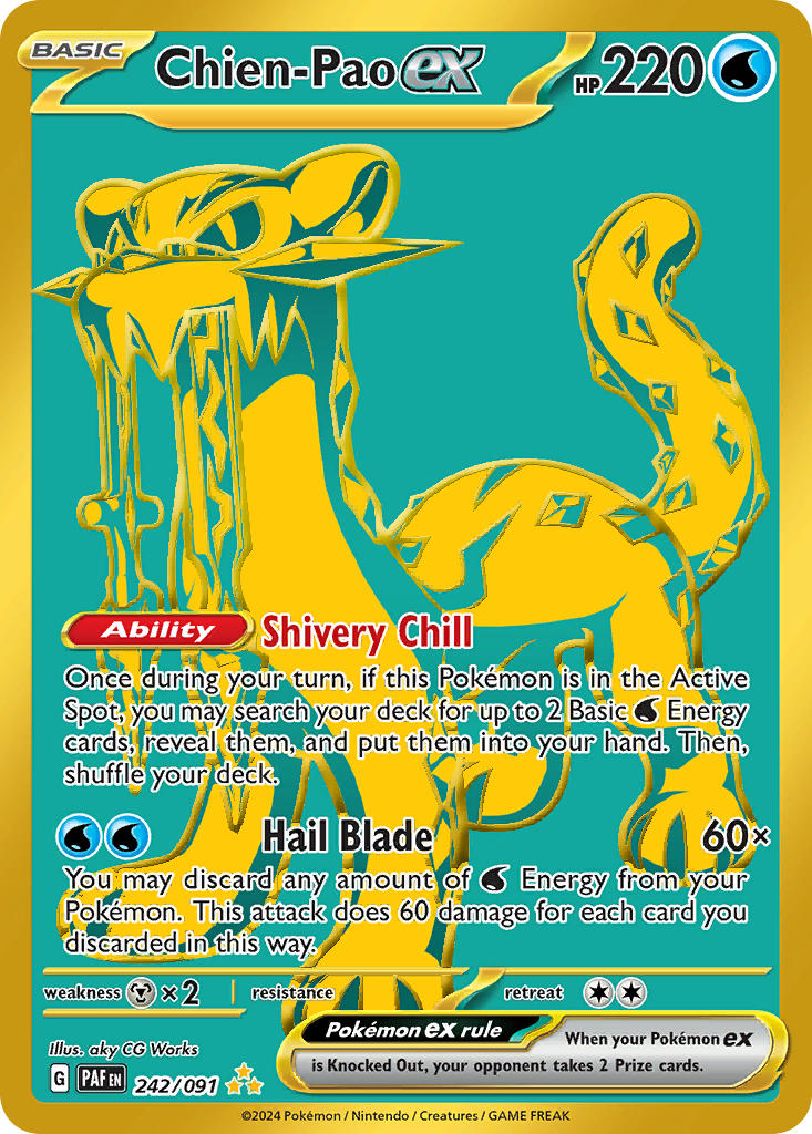 Pokemon TCG Chien-Pao ex 242/091 - Paldean Fates