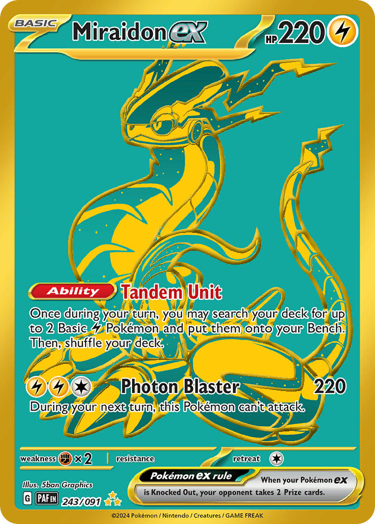 Pokemon TCG Miraidon ex 243/091 - Paldean Fates