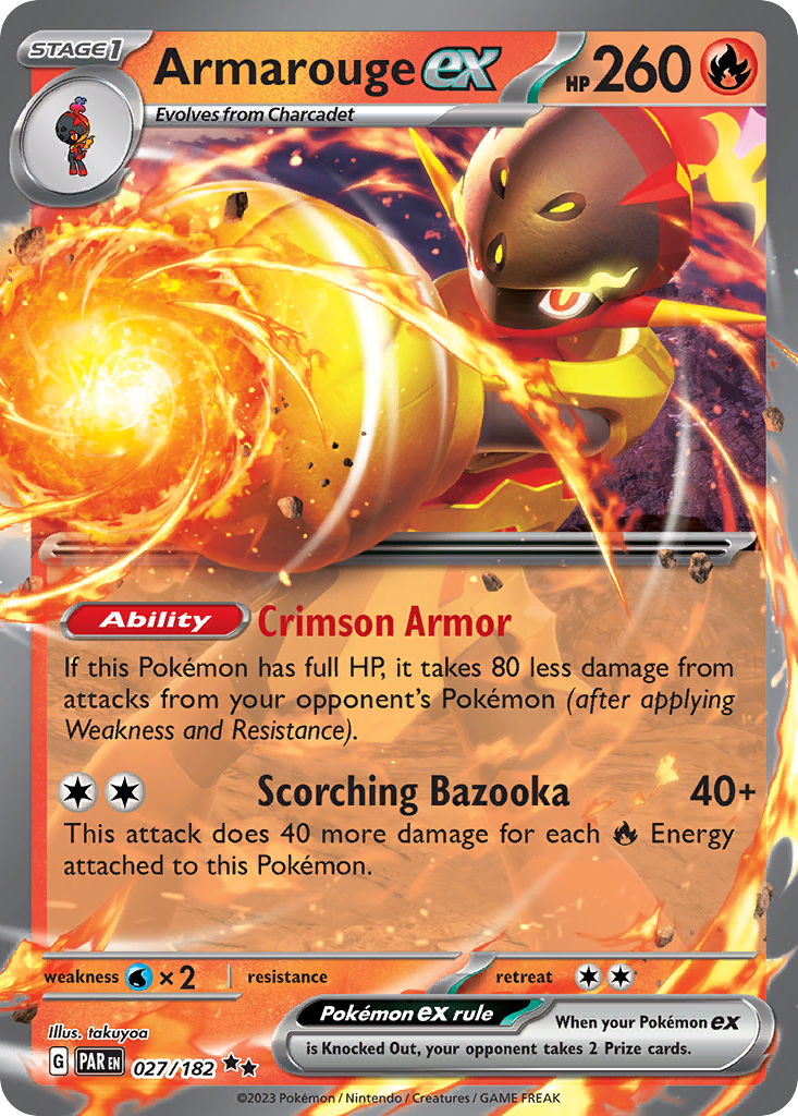Armarouge ex 027/182 Paradox Rift Pokémon card | Pokebundles Ireland