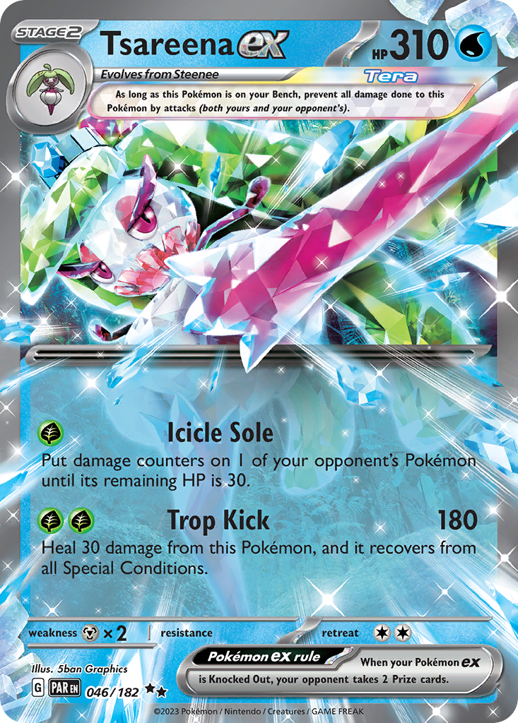 Tsareena ex 046/182 Paradox Rift Pokémon card | Pokebundles Ireland