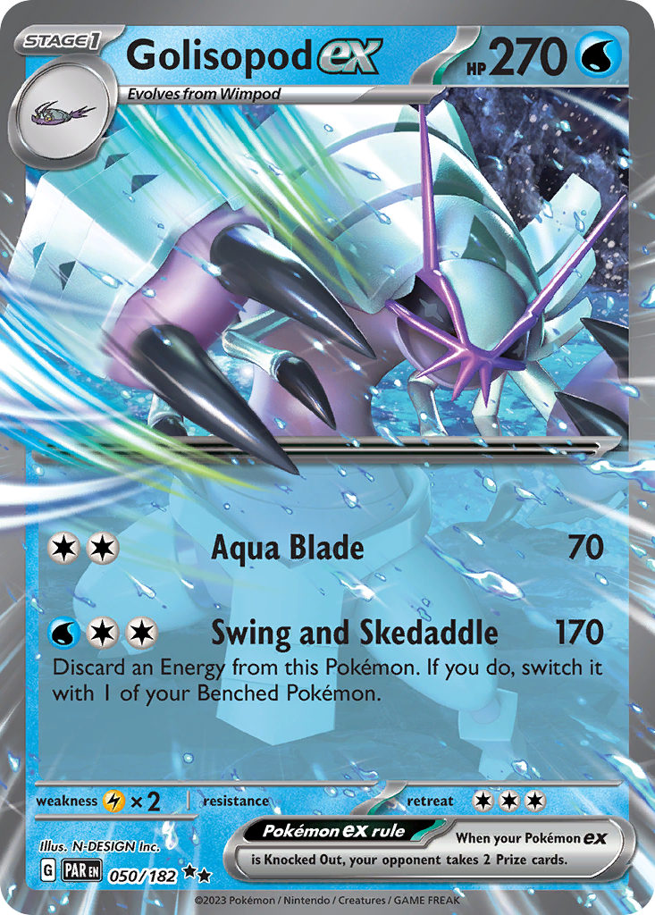 Golisopod ex 050/182 Paradox Rift Pokémon card | Pokebundles Ireland