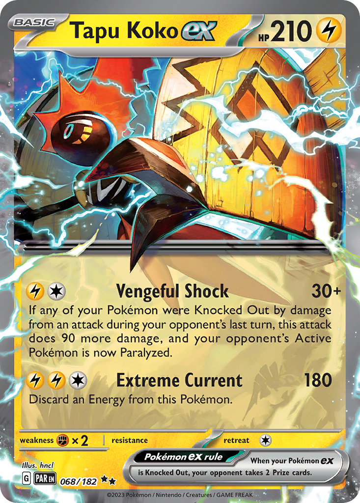 Tapu Koko ex 068/182 Paradox Rift Pokémon card | Pokebundles Ireland