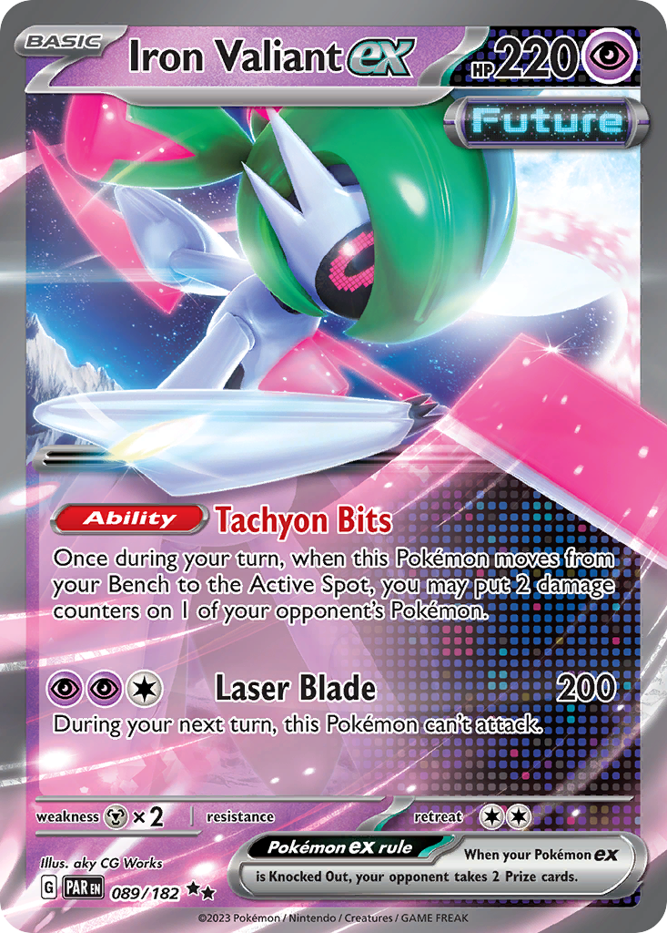 Iron Valiant ex 089/182 Paradox Rift Pokémon card | Pokebundles Ireland