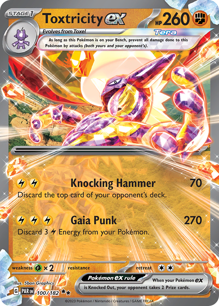 Toxtricity ex 100/182 Paradox Rift Pokémon card | Pokebundles Ireland