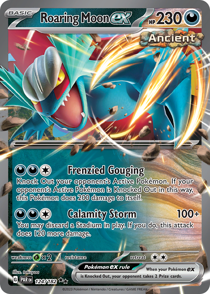 Roaring Moon ex 124/182 Paradox Rift Pokémon card | Pokebundles Ireland