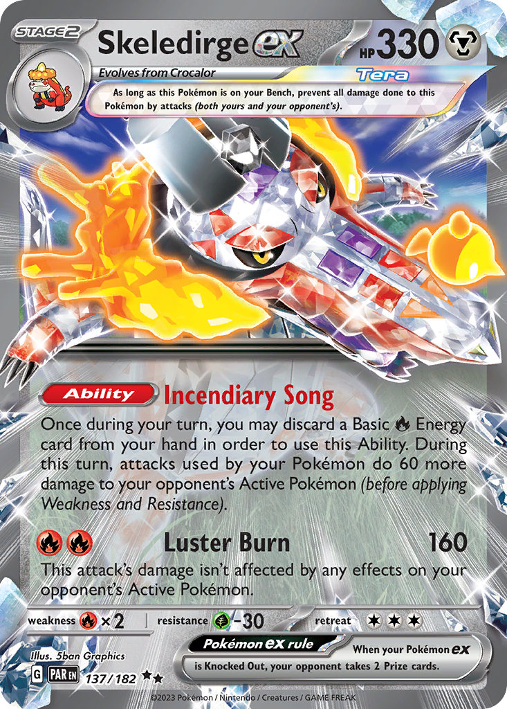 Skeledirge ex 137/182 Paradox Rift Pokémon card | Pokebundles Ireland