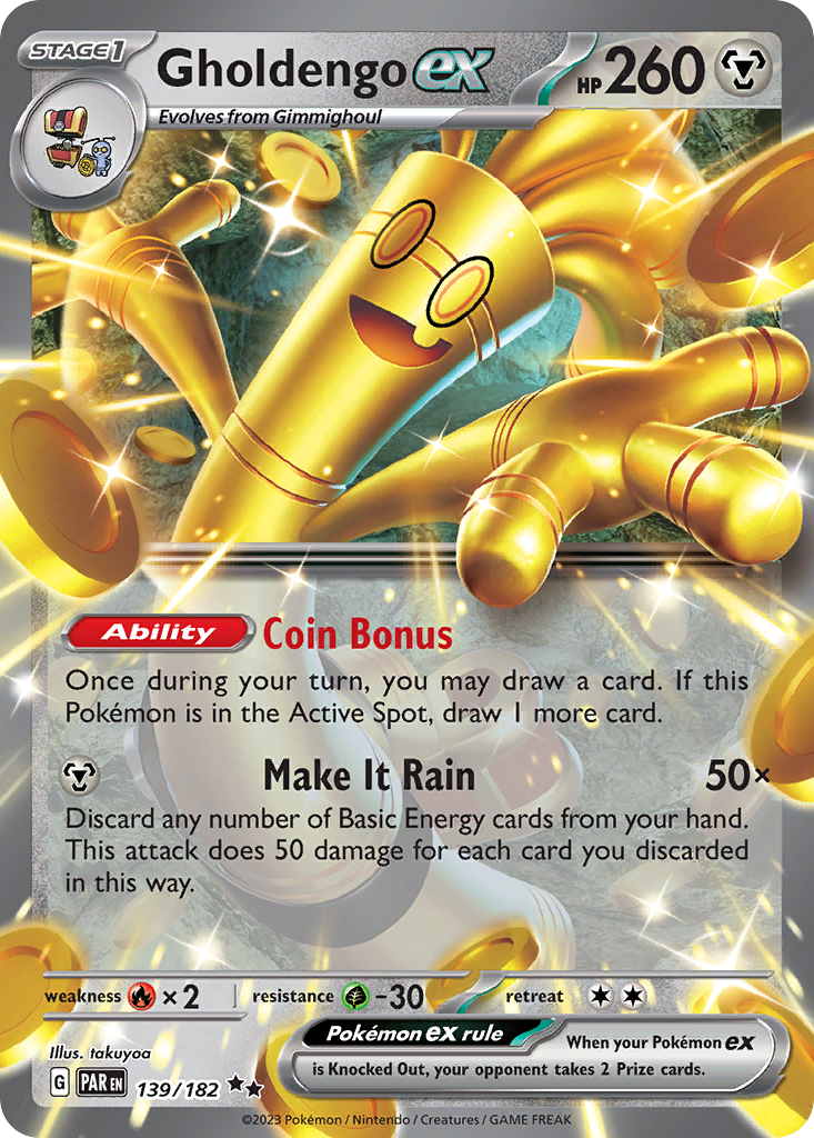 Gholdengo ex 139/182 Paradox Rift Pokémon card | Pokebundles Ireland