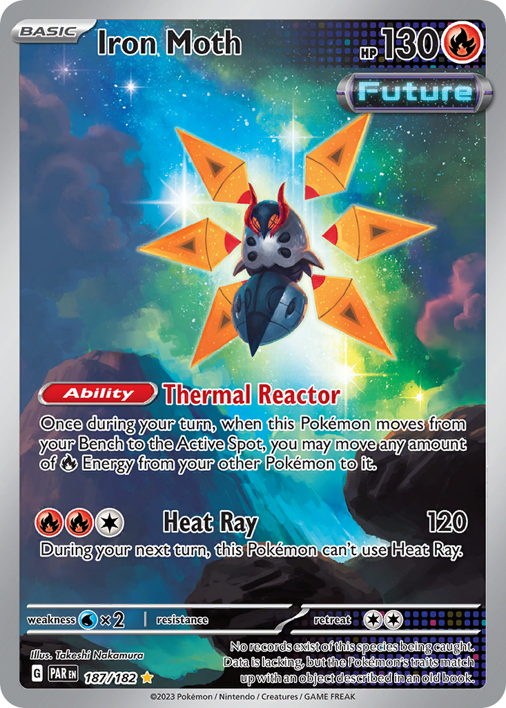 Iron Moth 187/182 Paradox Rift Pokémon card | Pokebundles Ireland