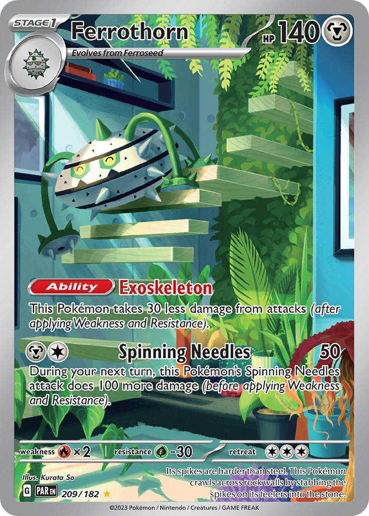 Ferrothorn 209/182 Paradox Rift Pokémon card | Pokebundles Ireland