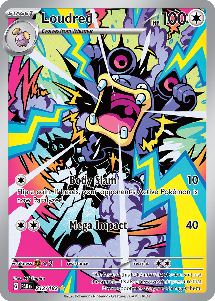 Loudred 212/182 Paradox Rift Pokémon card | Pokebundles Ireland