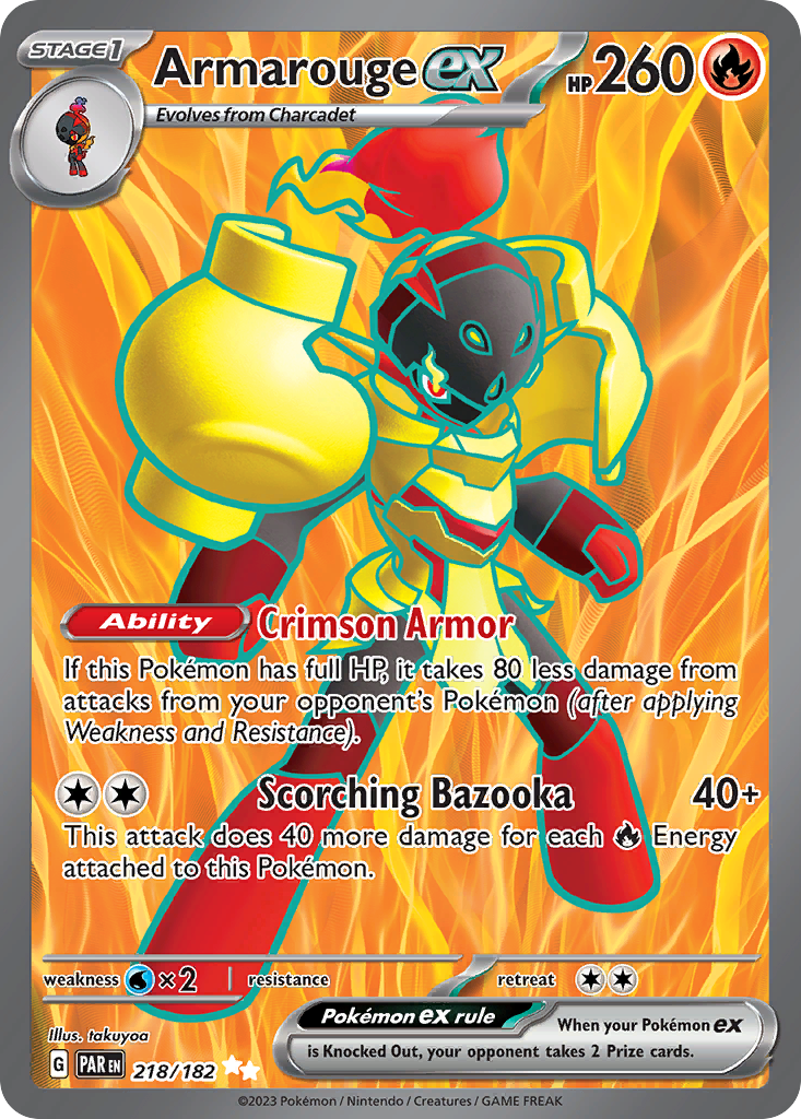 Armarouge ex 218/182 Paradox Rift Pokémon card | Pokebundles Ireland
