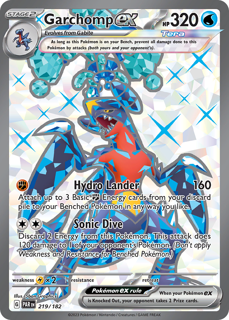 Garchomp ex 219/182 Paradox Rift Pokémon card | Pokebundles Ireland