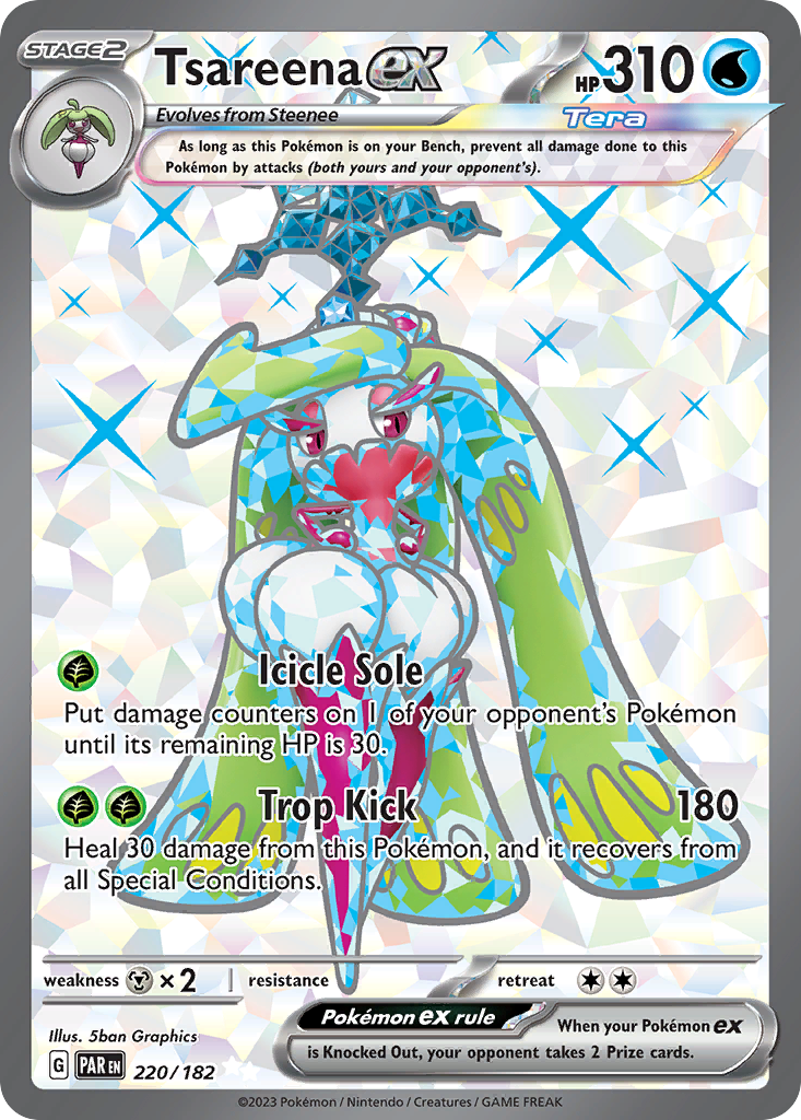 Tsareena ex 220/182 Paradox Rift Pokémon card | Pokebundles Ireland