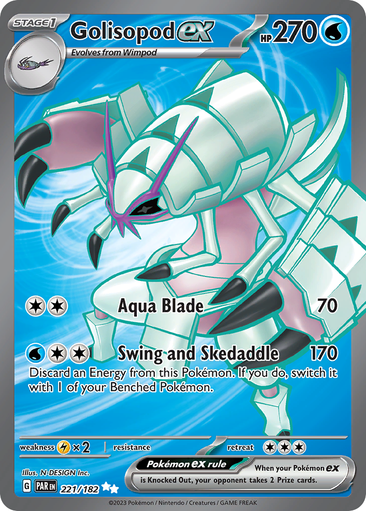 Golisopod ex 221/182 Paradox Rift Pokémon card | Pokebundles Ireland