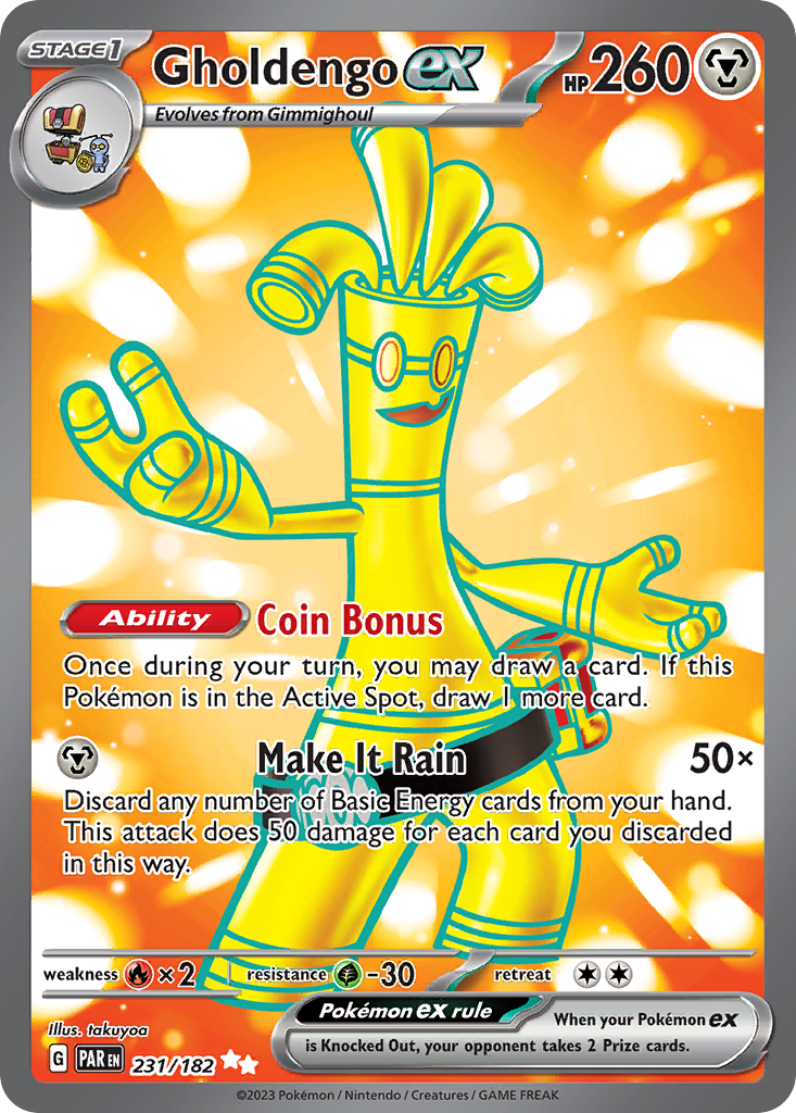 Gholdengo ex 231/182 Paradox Rift Pokémon card | Pokebundles Ireland
