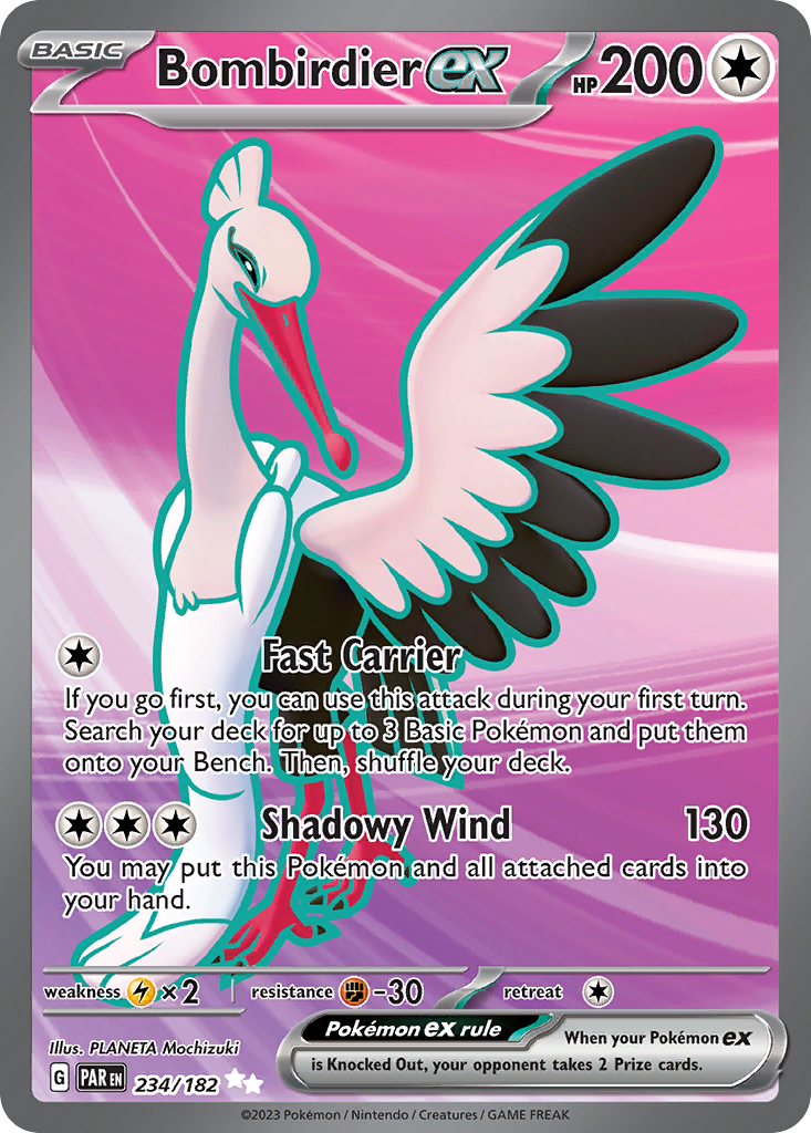Bombirdier ex 234/182 Paradox Rift Pokémon card | Pokebundles Ireland