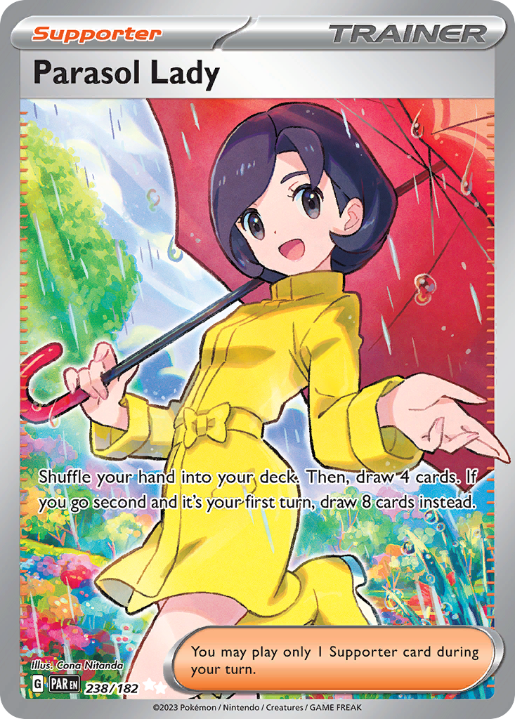 Parasol Lady 238/182 Paradox Rift Pokémon card | Pokebundles Ireland