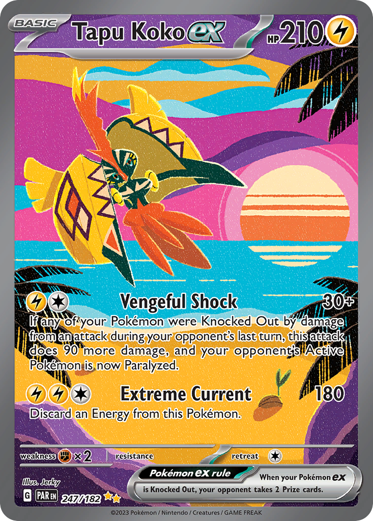Tapu Koko ex 247/182 Paradox Rift Pokémon card | Pokebundles Ireland
