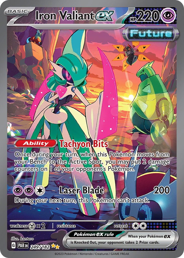 Iron Valiant ex 249/182 Paradox Rift Pokémon card | Pokebundles Ireland