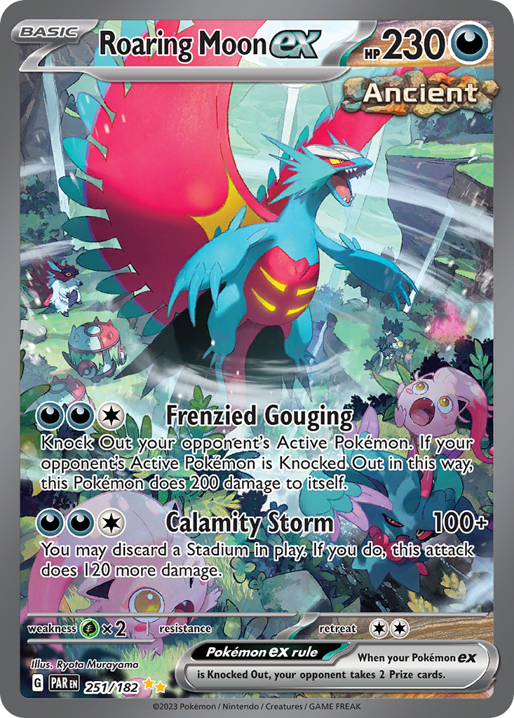 Roaring Moon ex 251/182 Paradox Rift Pokémon card | Pokebundles Ireland