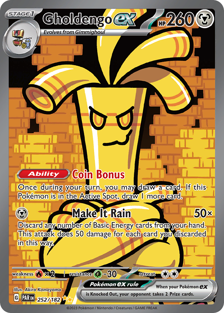 Gholdengo ex 252/182 Paradox Rift Pokémon card | Pokebundles Ireland
