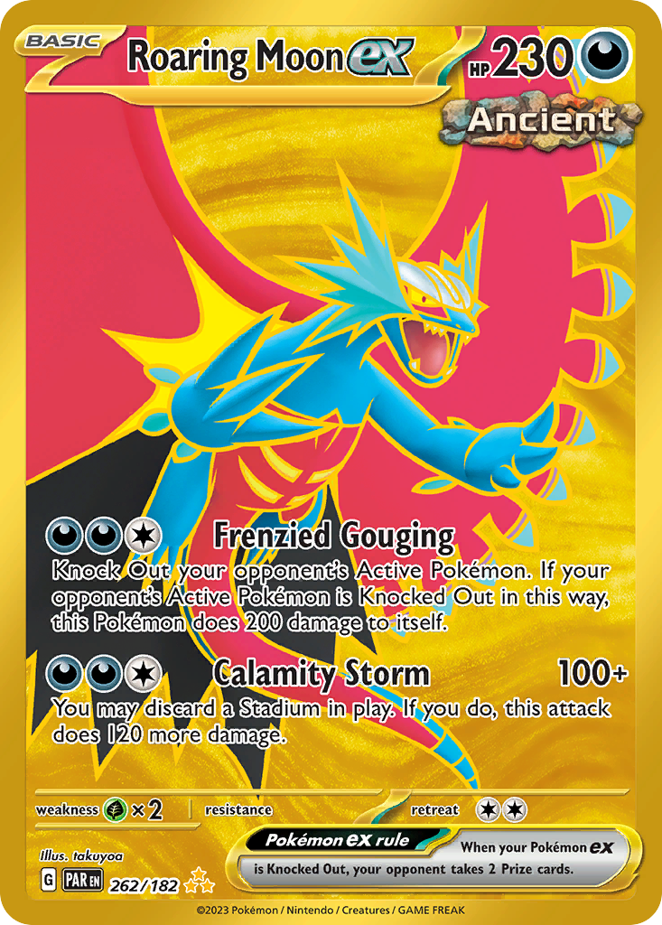 Roaring Moon ex 262/182 Paradox Rift Pokémon card | Pokebundles Ireland