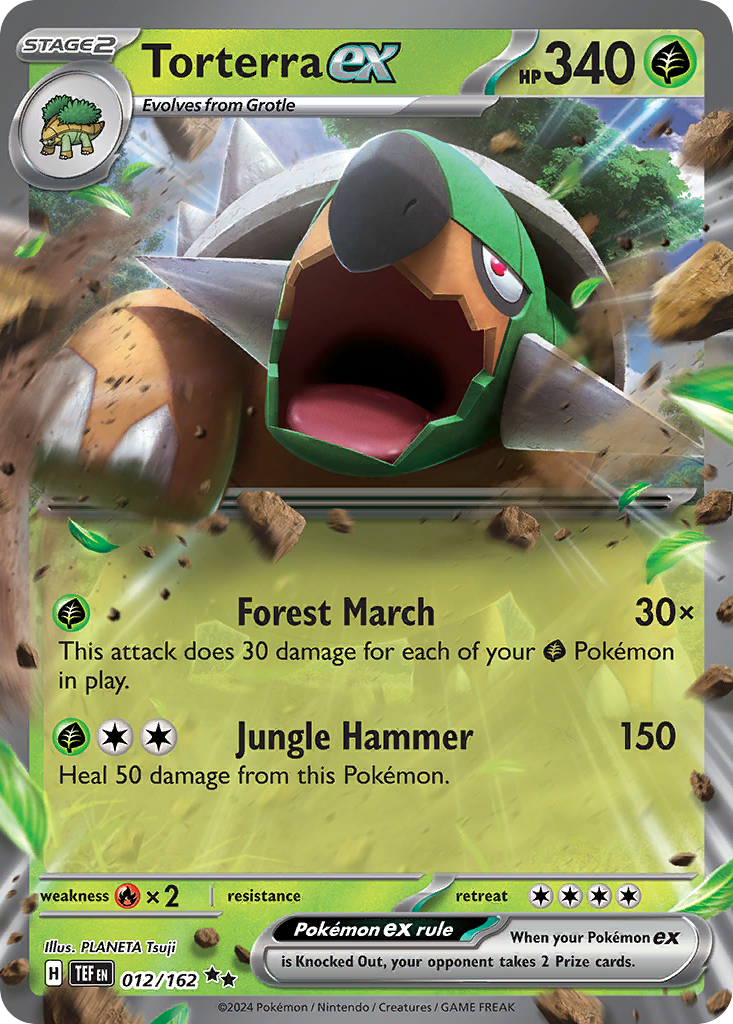 Torterra ex 012/162 Temporal Forces Pokémon card | Pokebundles Ireland