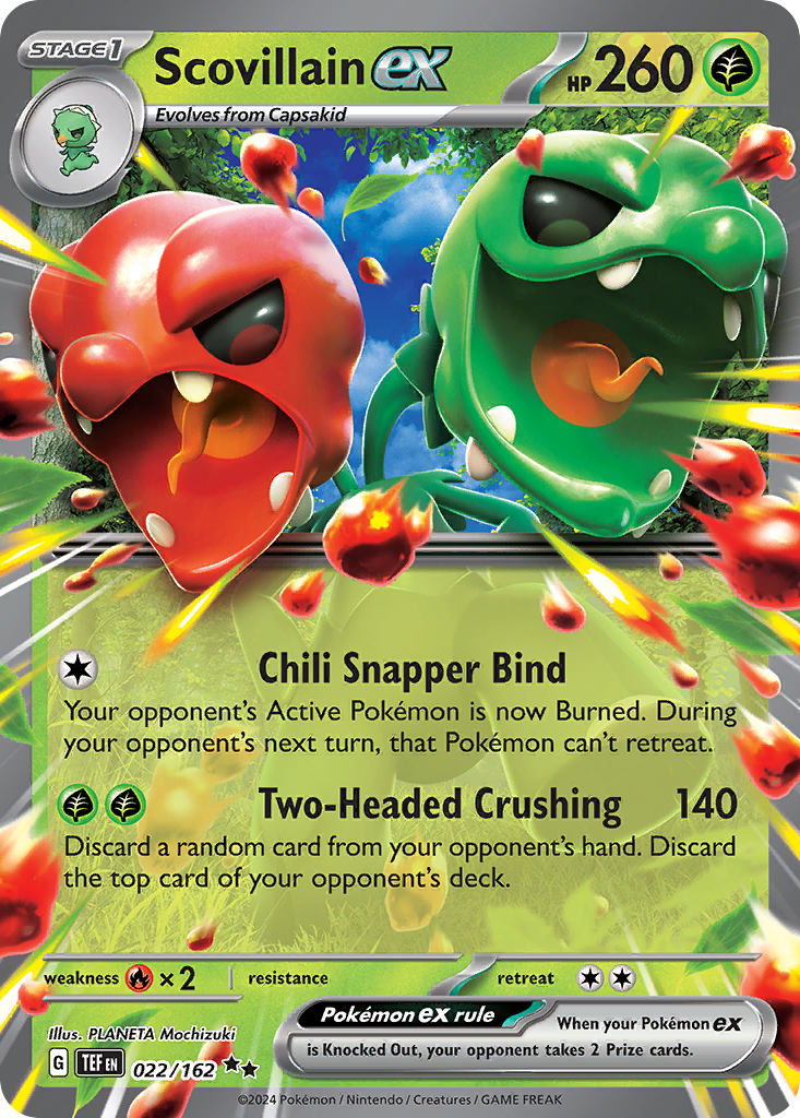 Scovillain ex 022/162 Temporal Forces Pokémon card | Pokebundles Ireland
