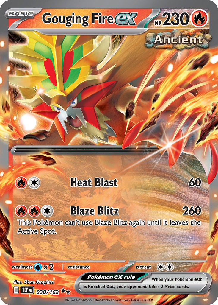 Gouging Fire ex 038/162 Temporal Forces Pokémon card | Pokebundles Ireland