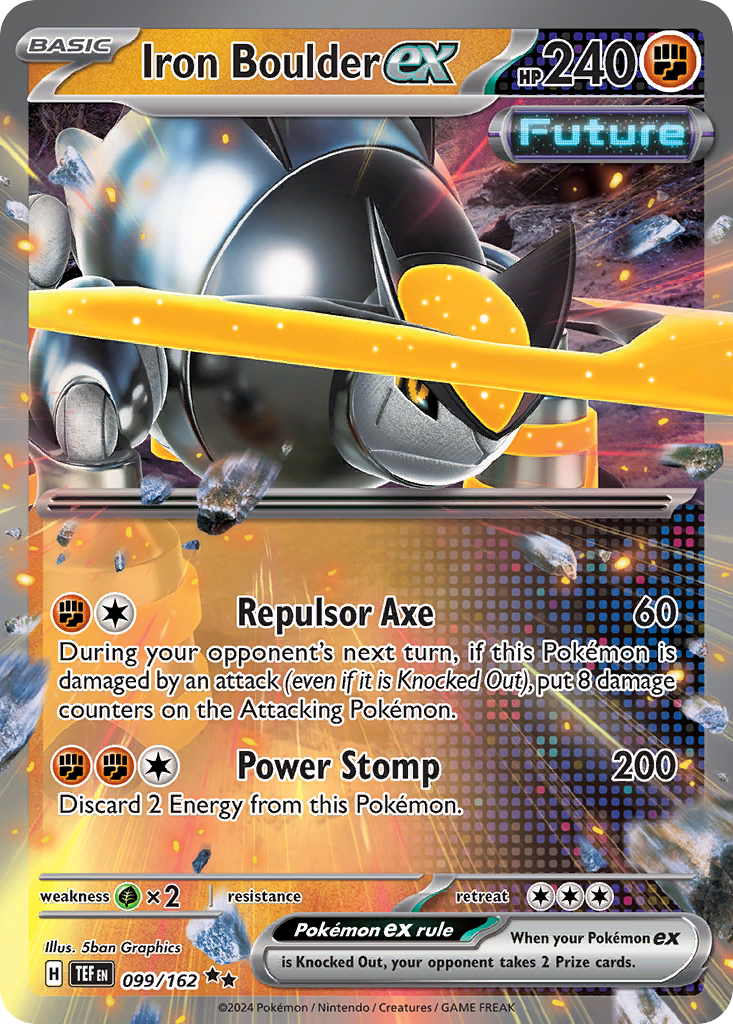 Iron Boulder ex 099/162 Temporal Forces Pokémon card | Pokebundles Ireland