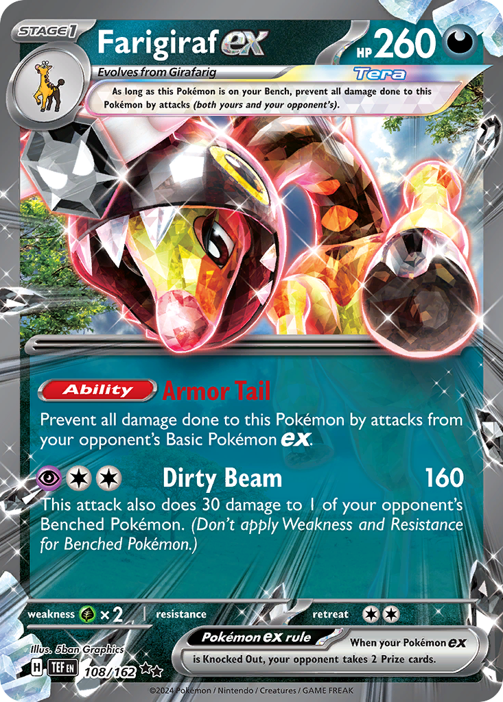 Farigiraf ex 108/162 Temporal Forces Pokémon card | Pokebundles Ireland
