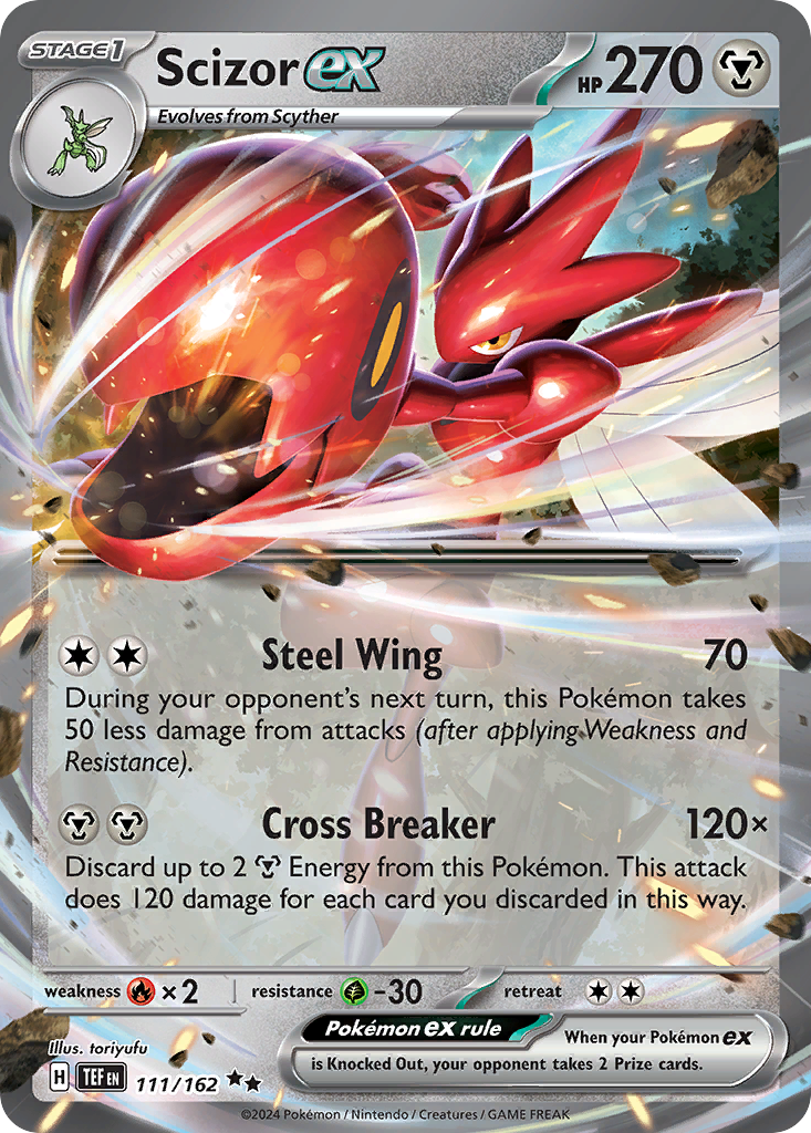 Scizor ex 111/162 Temporal Forces Pokémon card | Pokebundles Ireland