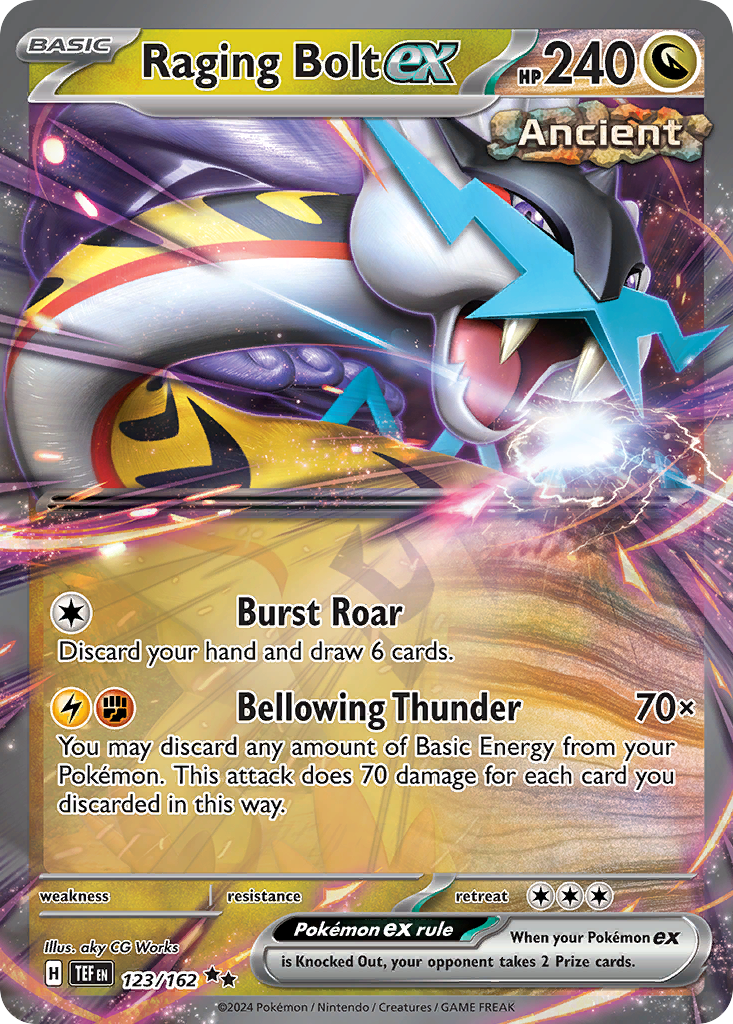 Raging Bolt ex 123/162 Temporal Forces Pokémon card | Pokebundles Ireland