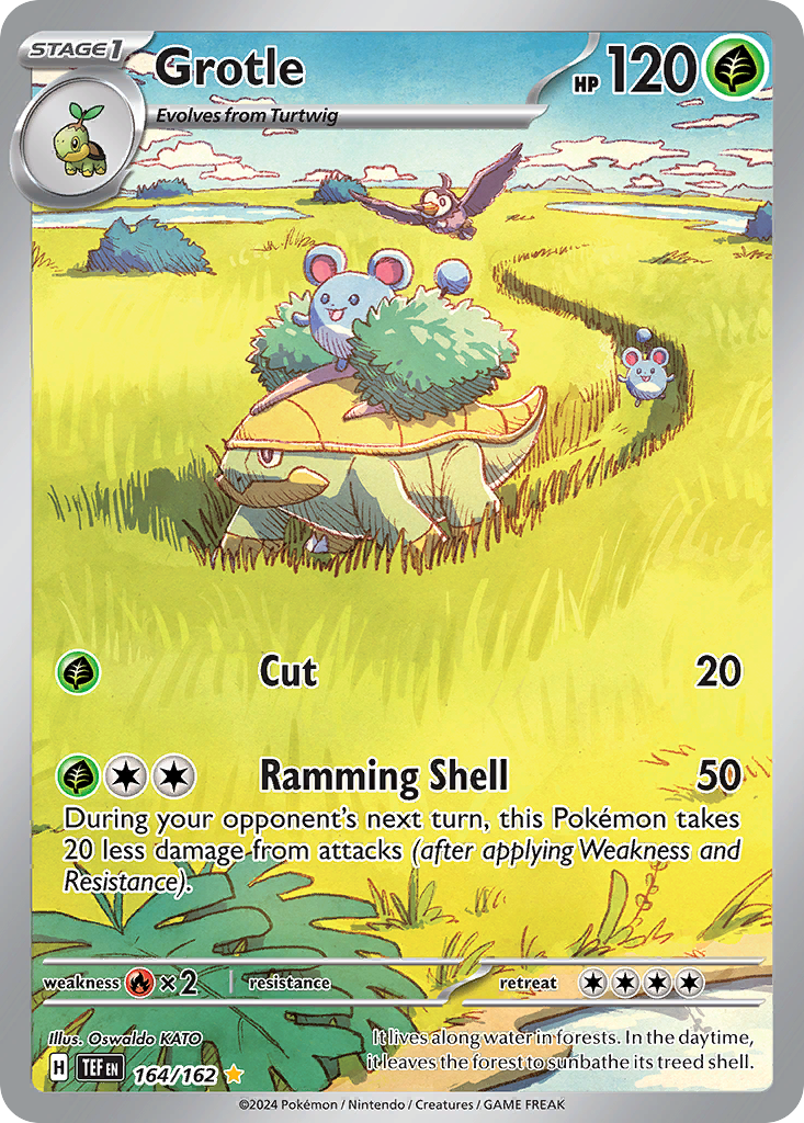 Grotle 164/162 Temporal Forces Pokémon card | Pokebundles Ireland