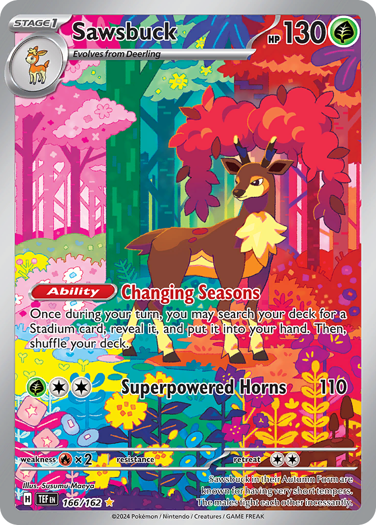 Sawsbuck 166/162 Temporal Forces Pokémon card | Pokebundles Ireland