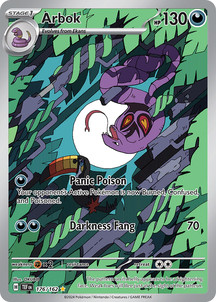 Arbok 176/162 Temporal Forces Pokémon card | Pokebundles Ireland