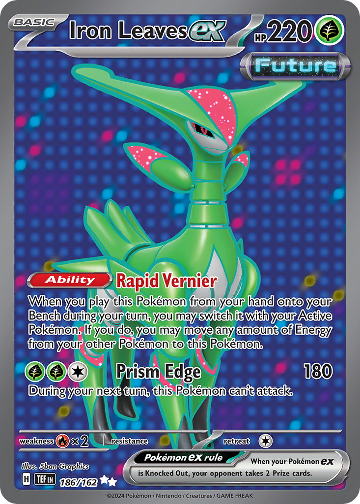 Iron Leaves ex 186/162 Temporal Forces Pokémon card | Pokebundles Ireland