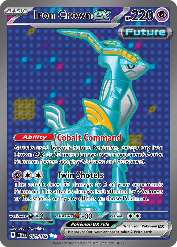 Iron Crown ex 191/162 Temporal Forces Pokémon card | Pokebundles Ireland