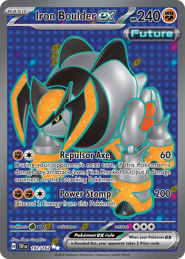 Iron Boulder ex 192/162 Temporal Forces Pokémon card | Pokebundles Ireland