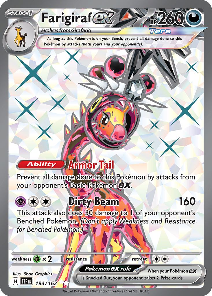Farigiraf ex 194/162 Temporal Forces Pokémon card | Pokebundles Ireland