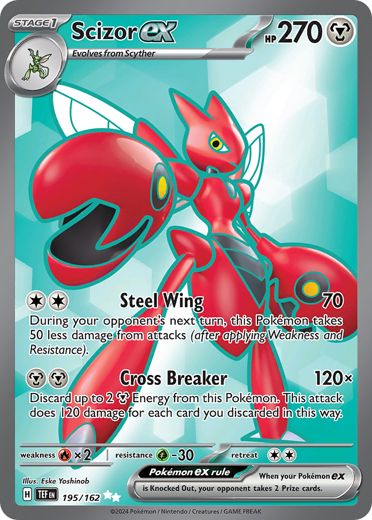 Scizor ex 195/162 Temporal Forces Pokémon card | Pokebundles Ireland