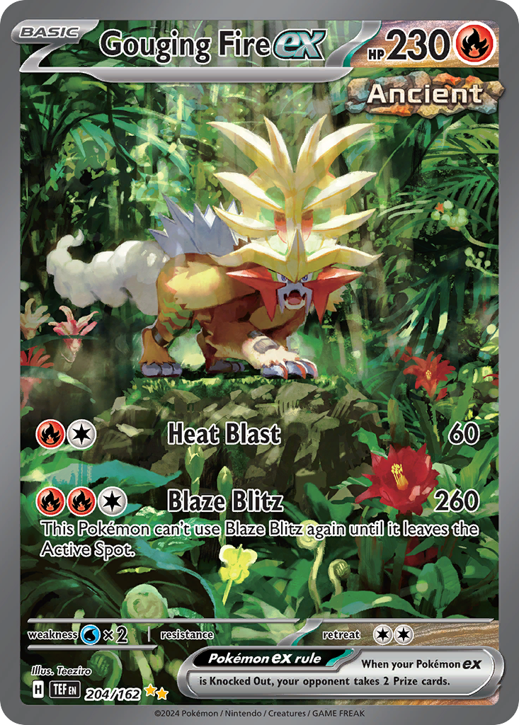 Gouging Fire ex 204/162 Temporal Forces Pokémon card | Pokebundles Ireland