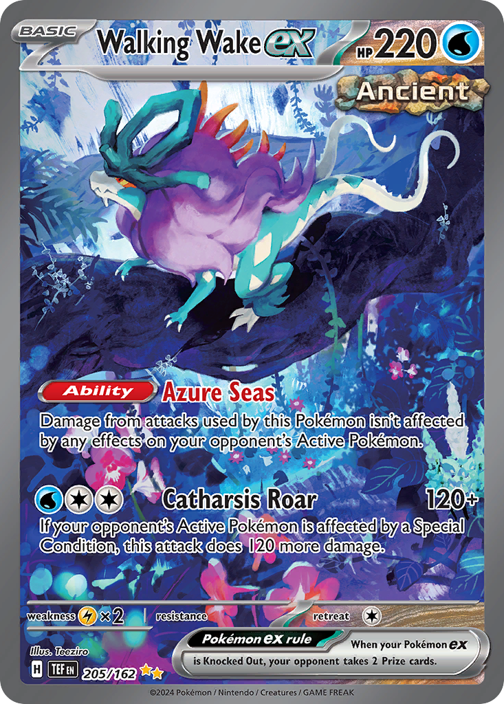 Walking Wake ex 205/162 Temporal Forces Pokémon card | Pokebundles Ireland